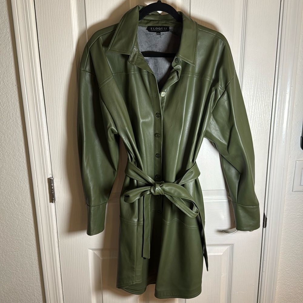 Eloquii faux leather dress